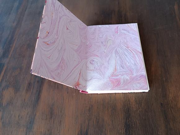 Caderno A6 Paris Retrô de Tecido e Couro