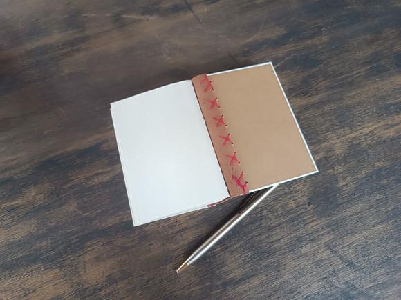 Caderno A6 Pássaros No4 Capa Dura Marrom