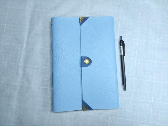 Caderno Artesanal Diário Azul Celeste