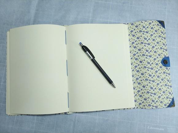 Caderno Artesanal Diário Azul Celeste