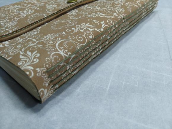 Caderno Artesanal Diário Floral Marrom Promoção