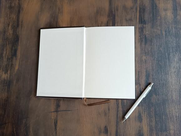 Caderno de Couro Capa Dura Marrom Café