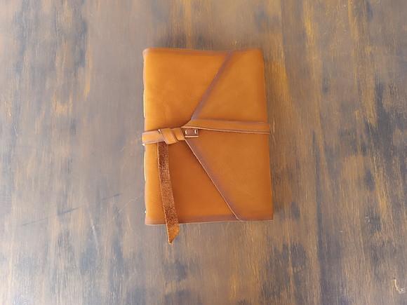 Caderno de Couro Diário Camurça