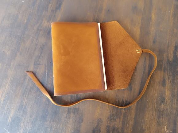 Caderno de Couro Diário Camurça