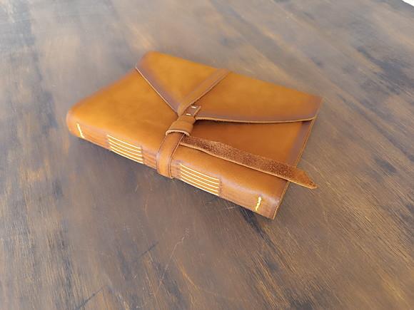 Caderno de Couro Diário Camurça
