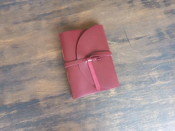 Caderno de Couro Diário Marsala
