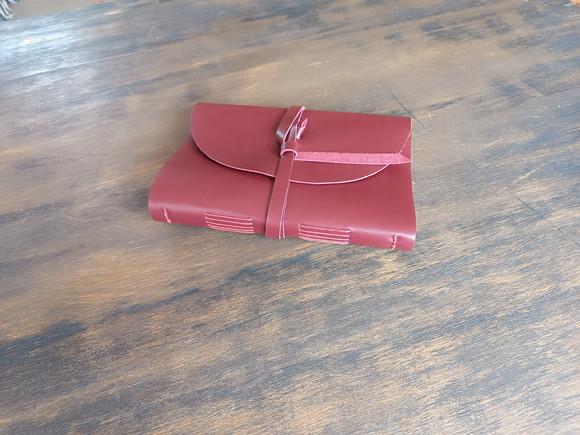 Caderno de Couro Diário Marsala