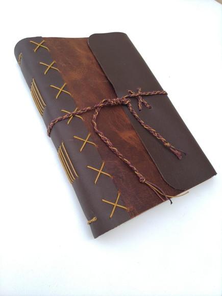 Caderno de Couro Marrom