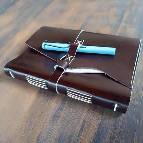 Caderno Diário de Couro Mahogany