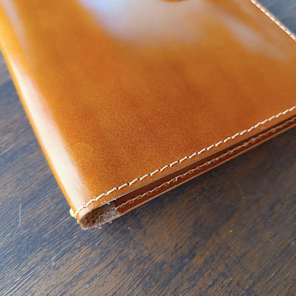 Capa de Couro Caramelo para Caderno Planner Bullet Journal