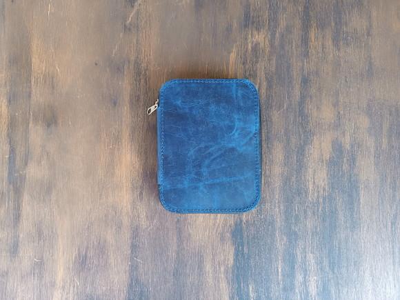 Estojo de Couro Legítimo com Zíper para Lápis e Caneta