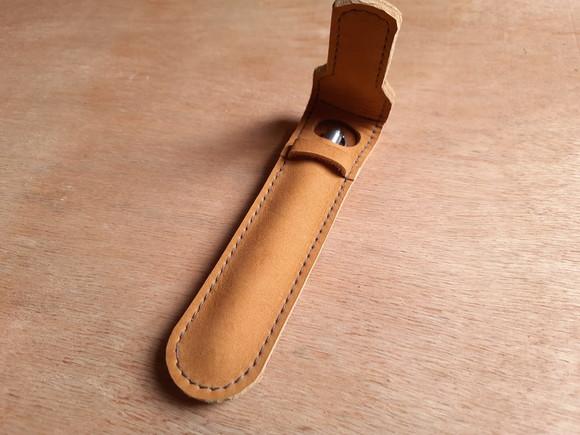 Estojo de Couro Nobuck para 1 Caneta - de Bolso