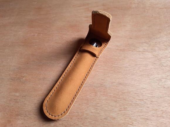 Estojo de Couro Nobuck para 1 Caneta - de Bolso