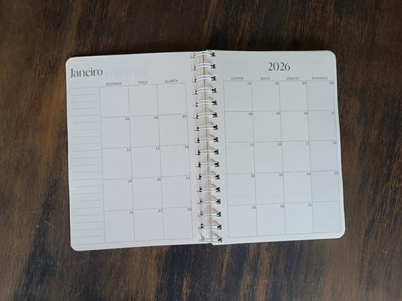 Planner Semanal 2026 Wire-o A5 Capa Flexível