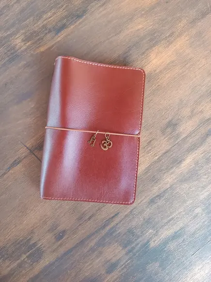 Bullet Journal Capa de Couro Legitimo Marrom com Cadernos
