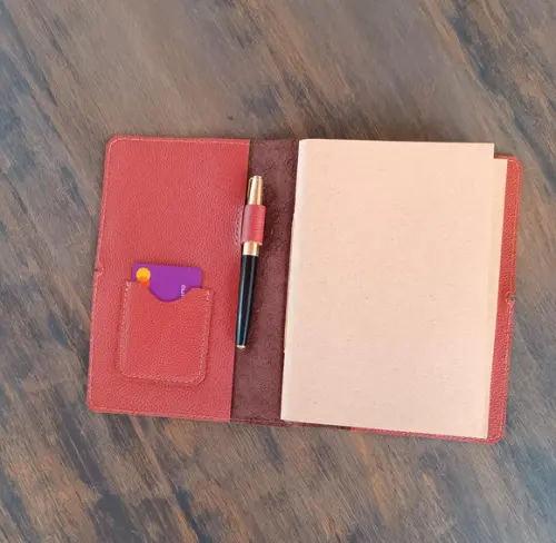 Bullet Journal Capa de Couro Legitimo Marrom com Cadernos