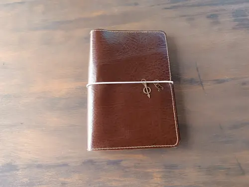 Bullet Journal Marrom Capa com Cadernos de Couro