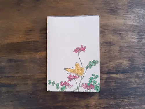Caderno A5 Borboletas Arte Japonesa Brochurinha