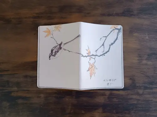 Caderno A5 Folhas Arte Japonesa Brochurinha