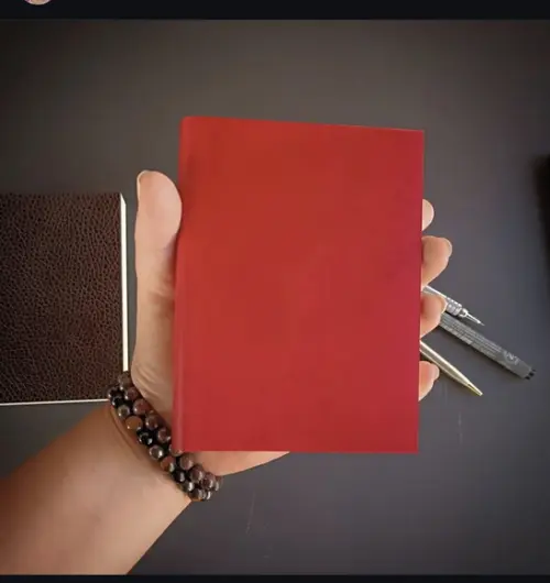 Caderno A6 de Couro Brochura Cores