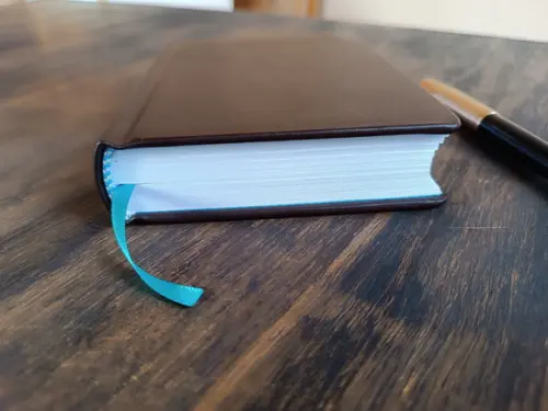 Caderno A6 Marrom Capa Dura de Couro Legítimo