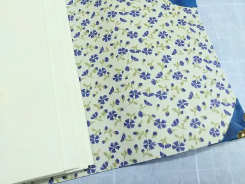 Caderno Artesanal Diário Azul Celeste