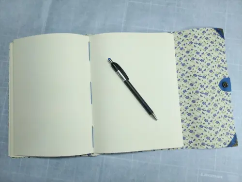 Caderno Artesanal Diário Azul Celeste