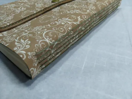 Caderno Artesanal Diário Floral Marrom Promoção