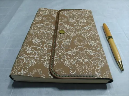 Caderno Artesanal Diário Floral Marrom Promoção