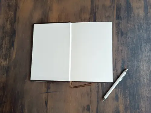 Caderno de Couro Capa Dura Marrom Café