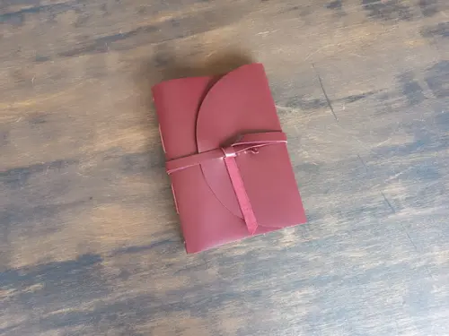 Caderno de Couro Diário Marsala