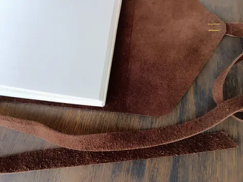 Caderno de Couro Diário Marrom Retrô A5