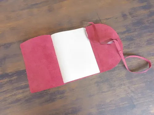 Caderno de Couro Diário Marsala
