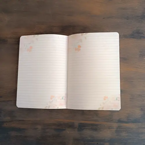 Caderno de Couro Legítimo Preto Elástico Azul