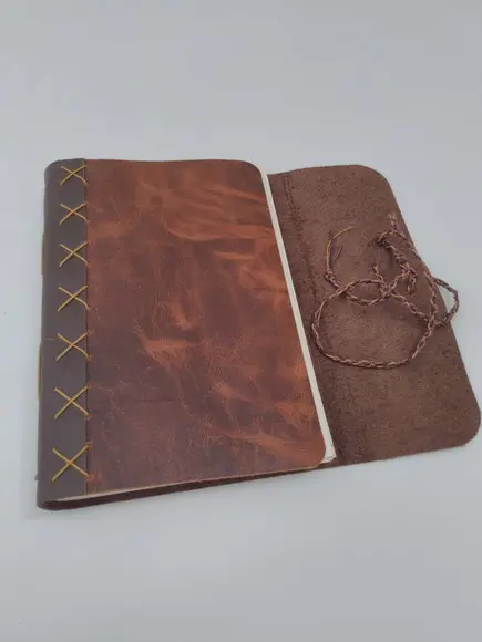 Caderno de Couro Marrom
