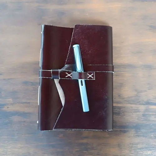 Caderno Diário de Couro Mahogany