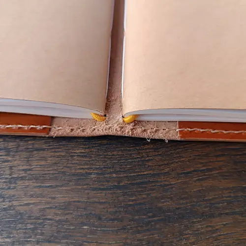 Capa de Couro Caramelo para Caderno Planner Bullet Journal