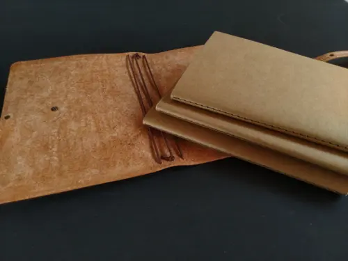 Capa de Couro para Cadernos Tipo Midori Filtro dos Sonhos