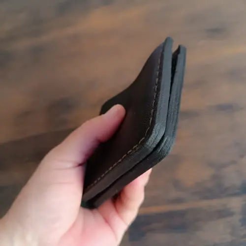 Carteira Masculina de Couro Legítimo Preto e Brinde