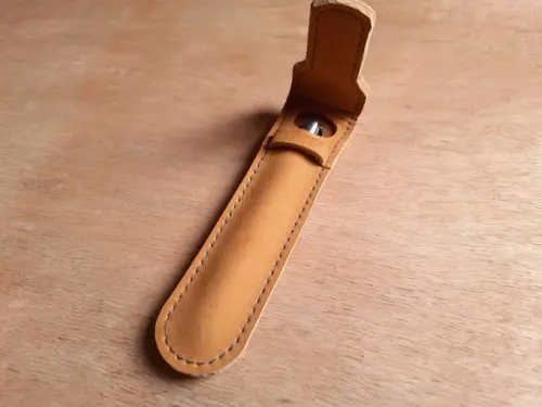 Estojo de Couro Nobuck para 1 Caneta - de Bolso