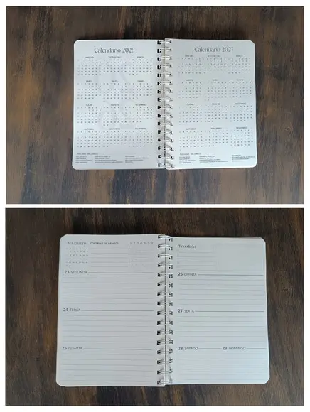 Planner Semanal 2026 Wire-o A5 Capa Flexível
