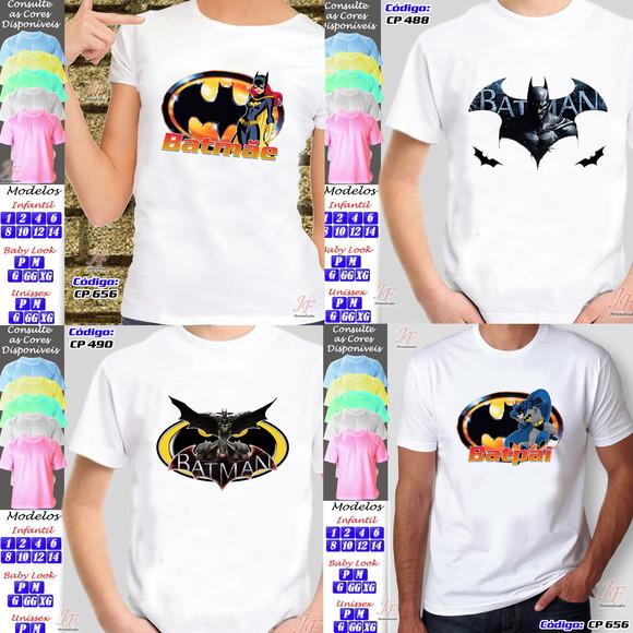 01 Camiseta Adulto Infantil Batman Personalizada