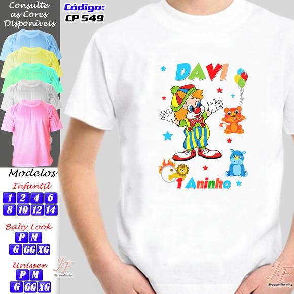 01 Camiseta Adulto Infantil Personalizada Circo