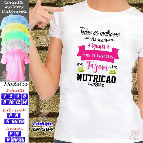 01 Camiseta Adulto Infantil Personalizada Curso Nutrição
