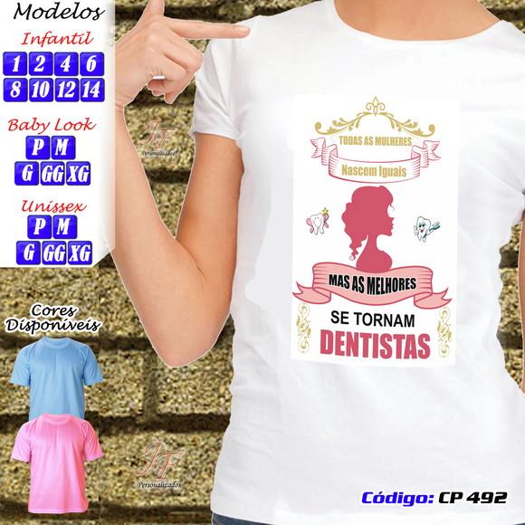 01 Camiseta Adulto Infantil Personalizada Curso Odontologia