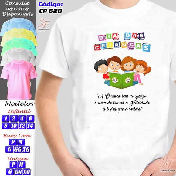 01 Camiseta Adulto Infantil Personalizada Dia das Crianças