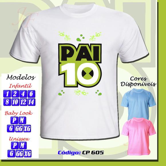 01 Camiseta Adulto Infantil Personalizada Dia dos Pais