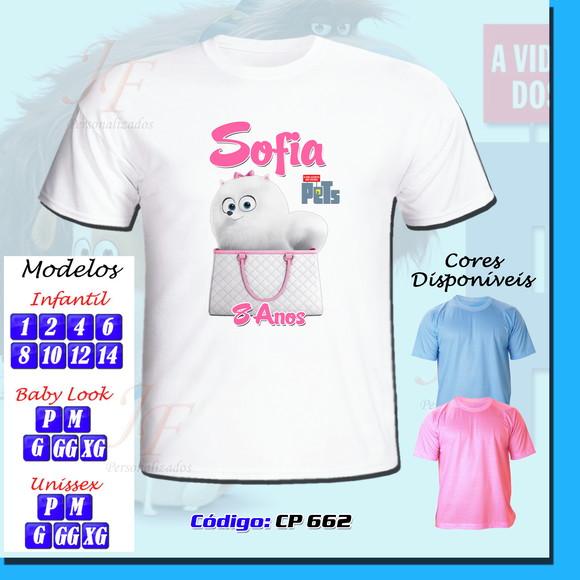 01 Camiseta Adulto Infantil Personalizada Filme Pets