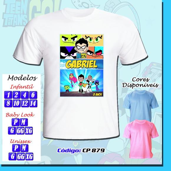 01 Camiseta Adulto Infantil Personalizada Jovens Titans