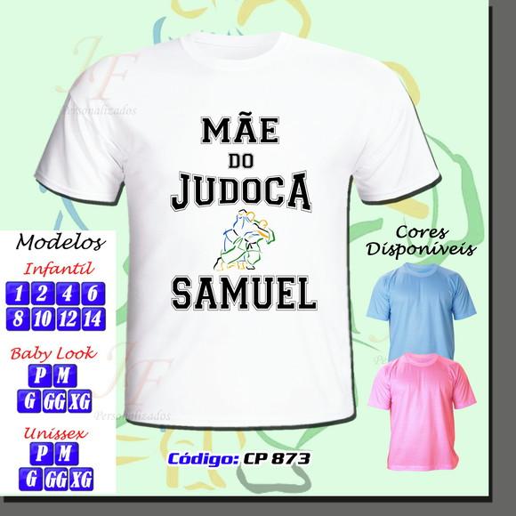 01 Camiseta Adulto Infantil Personalizada Mãe_Pai de Judoca